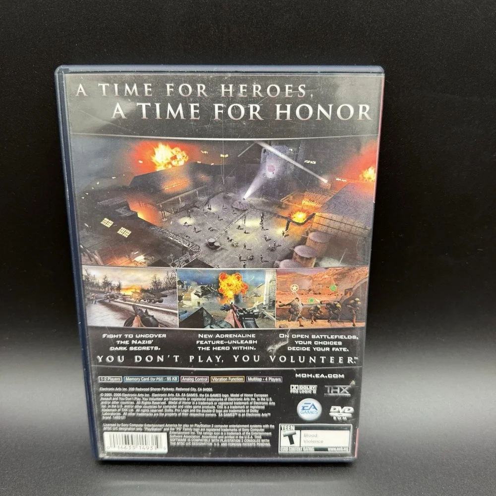 PlayStation 2 PS2 Game Medal Of Honor European Assault CIB Untested
